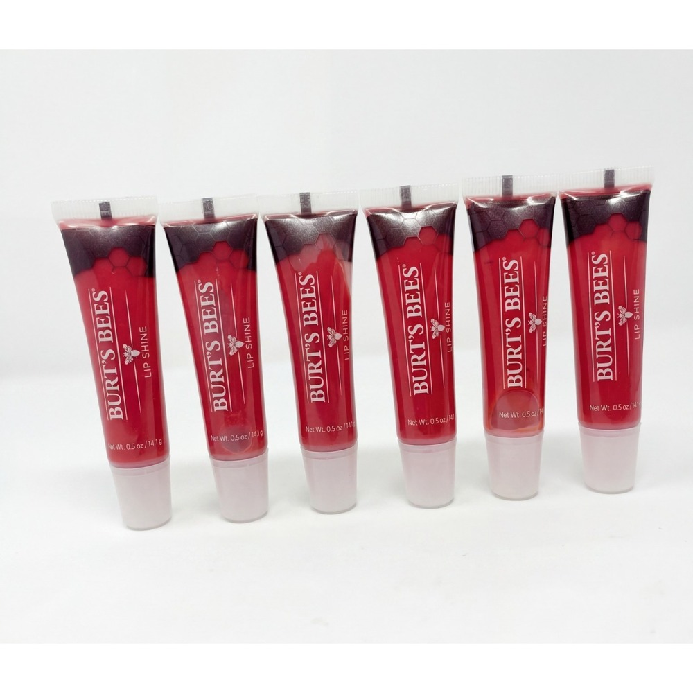 6 - Burt's Bees Lip Shine 100% Natural 0.5 oz BLUSH 020 Moisturizing Gloss